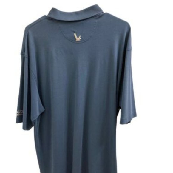 AHead Mens Polo Shirt XL Grey Goose Collection Short Sleeve Blue 100% Co… - Picture 2 of 5